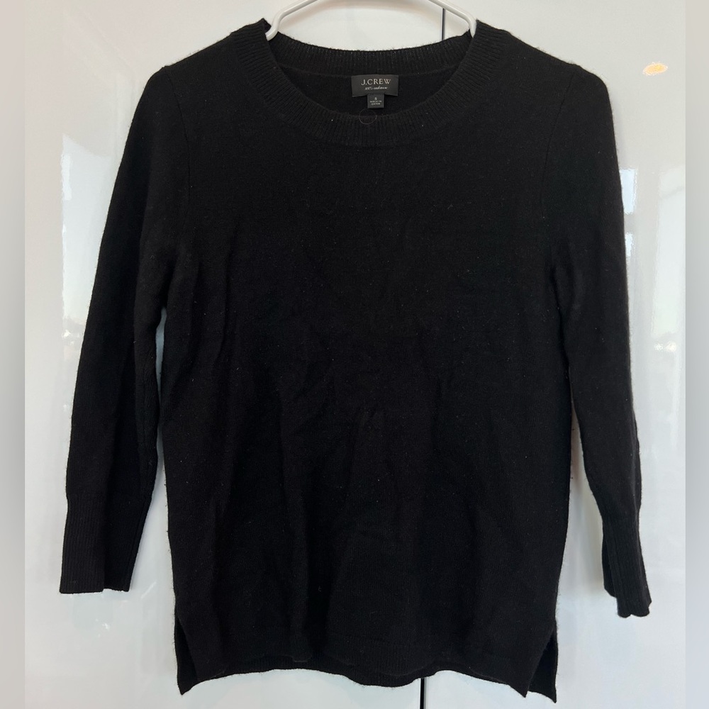 J crew 100% cashmere sweater in black - size S